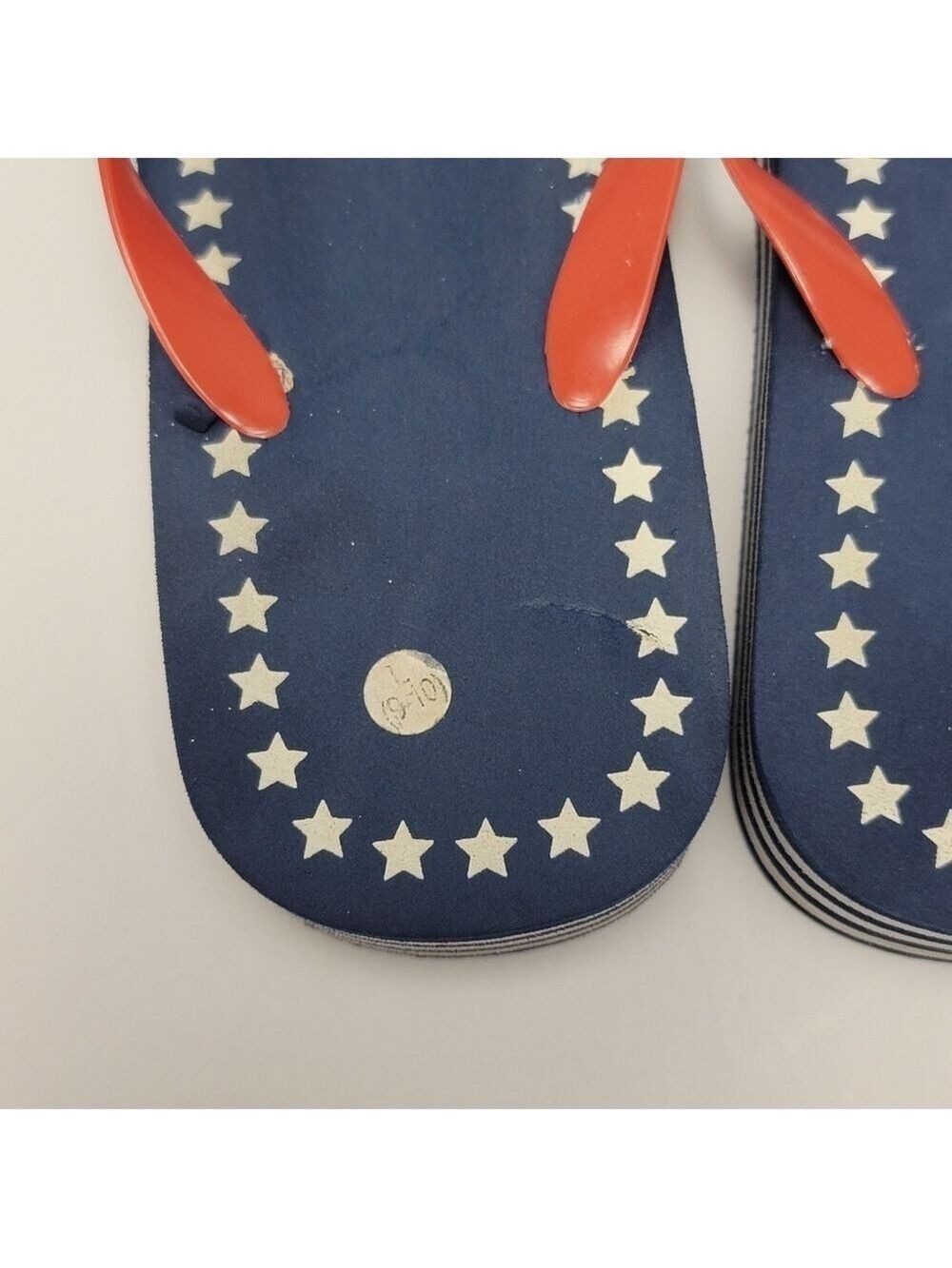 Star Spangled Womens Wedge Flip Flops Size L 9-10 - Picture 11 of 13